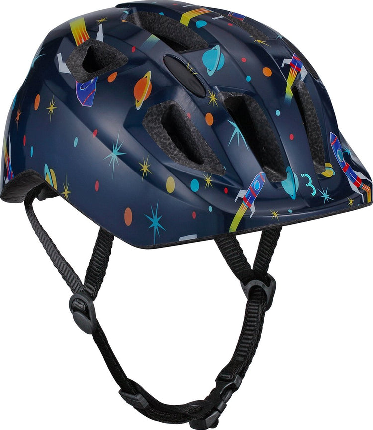 BBB Cycling Hero Kinderhelm Fahrrad blau – verstellbar – waschbare Polsterung – Medium: 4 – 6 Jahre – Fahrradhelm Mädchen und Jungen – Fahrradhelm Kinder – Astronaut – BHE-172
