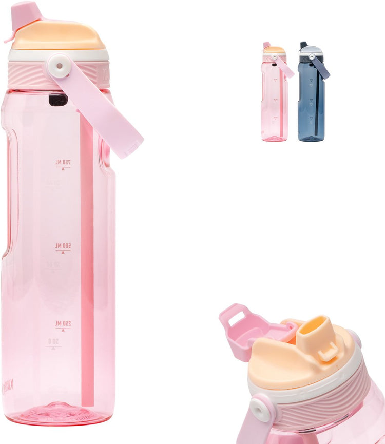 Kambukka Dupla Trinkflasche 1000 ml – 2-in-1-Wasserflasche – 100 % auslaufsicher – Magnolienblüte