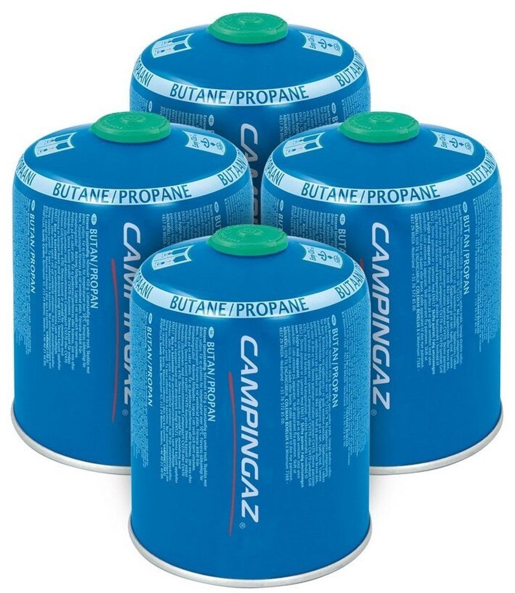 Campingaz cv470 plus Kartusche – 4 Stück – Klicksystem – 450 Gramm Butan-Propan – Gas