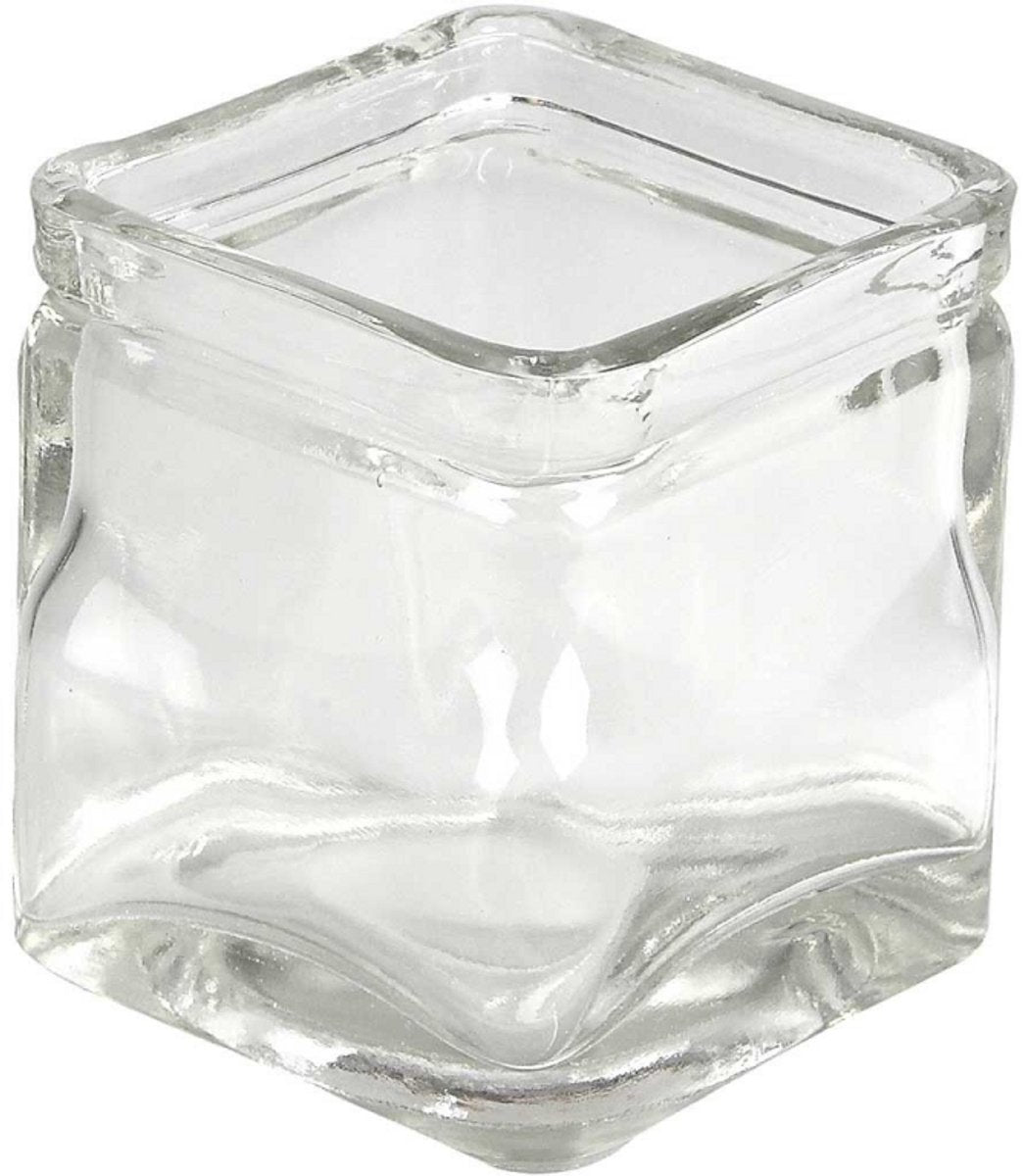 Creativ Company quadratisches Glas, H: 8 cm, Maße 7,5x7,5 cm, 12 Stück 1 Box
