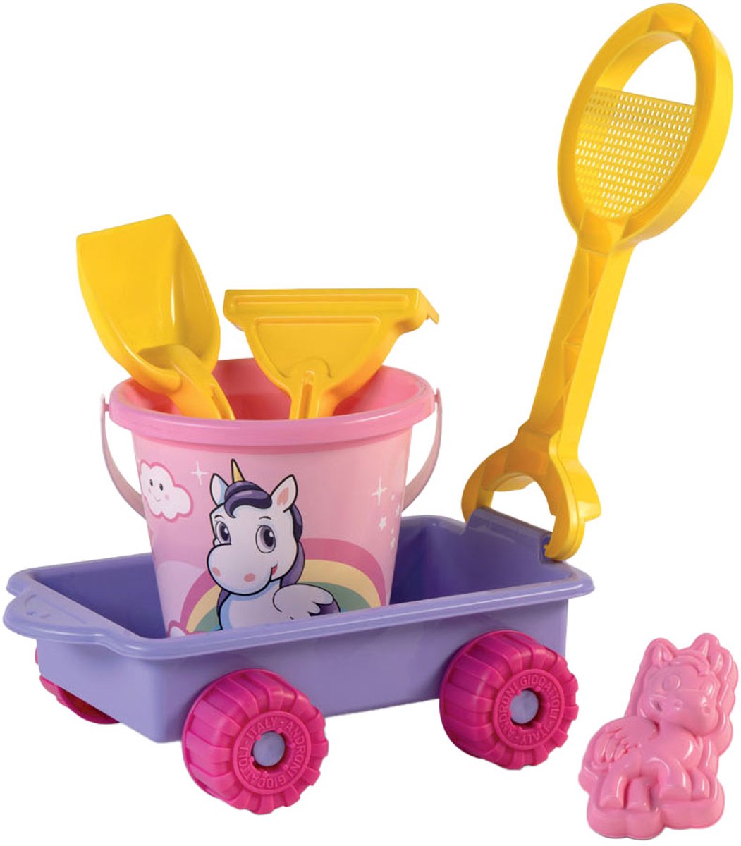 Androni Bolderkar mit Unicorn Beach Set, 5dlg.