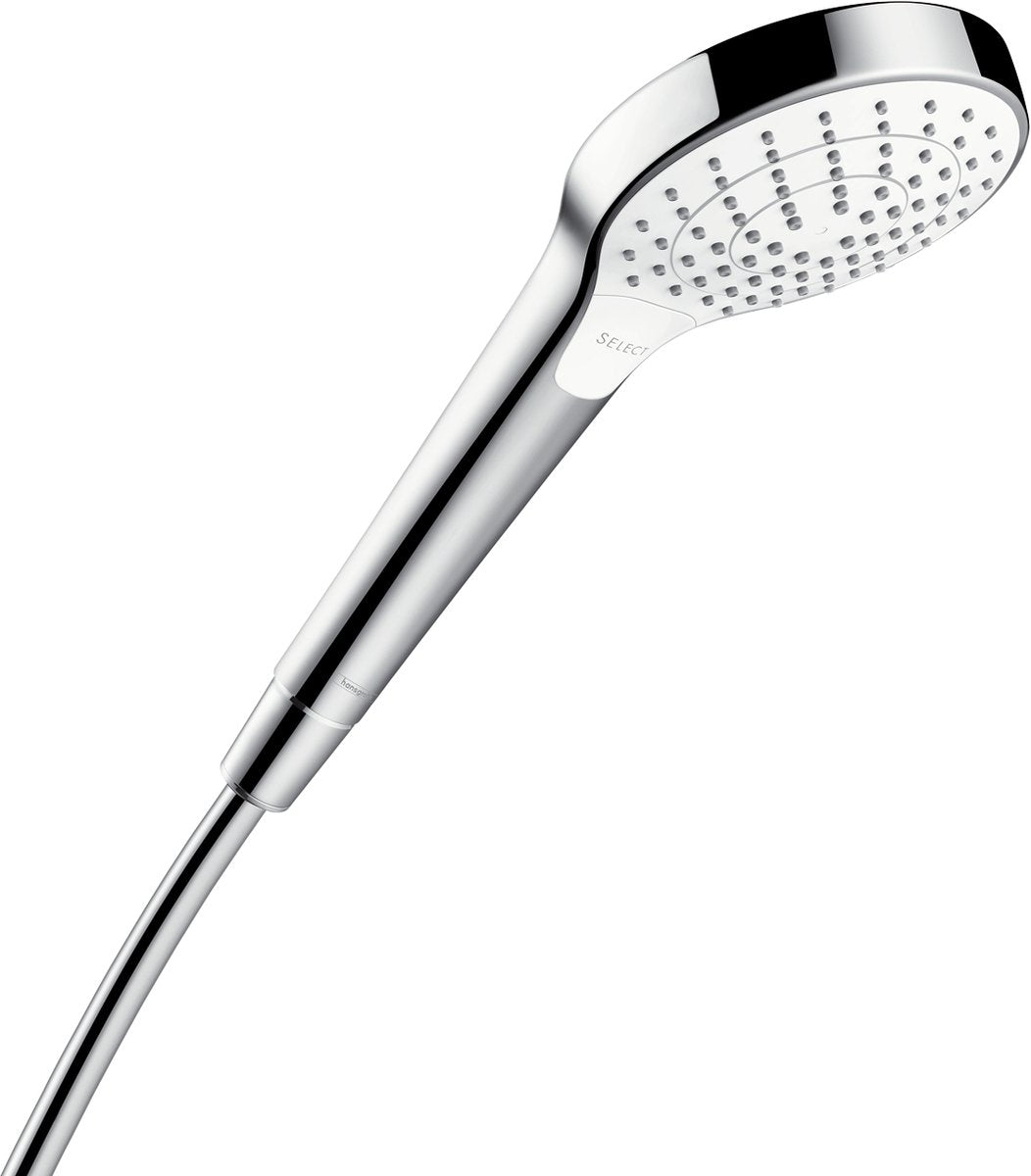 Hansgrohe Croma S – Handbrause – Auswahl per Knopfdruck – Weißchrom