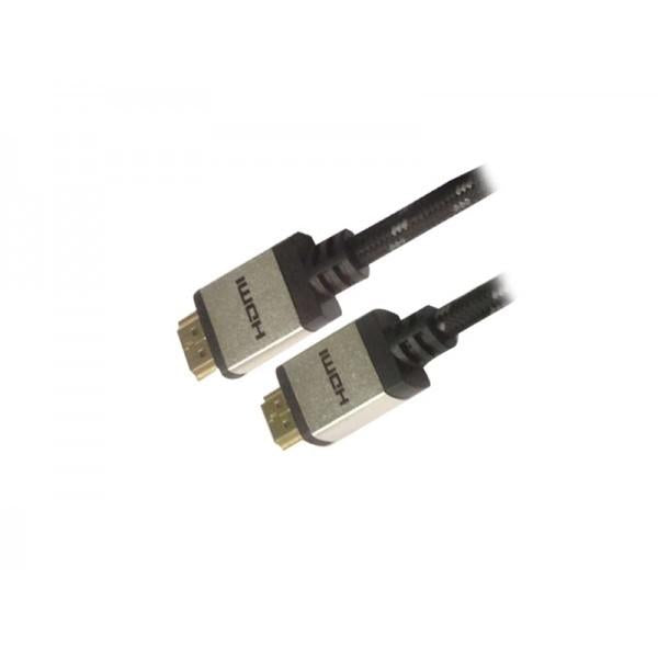 Adj adj kabhdm300-00069 300-00069 HDMI2.0 A V Kabel, 4K 2160p, M m, 2m, Baumwollwap, schwarzes Silber