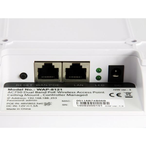 LevelOne LevelOne WAP-8121 AC750 DBANE POE Wireless Lan Access Point, 802.11a B e G N, Dual-Band, 300 Mbit / s