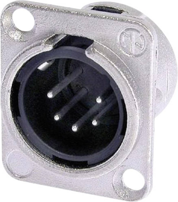 Neutrik NC5MDL1 XLR-Stecker Flanschstecker, Kontakte gerade Polzahl: 5 Silber 1 Stück