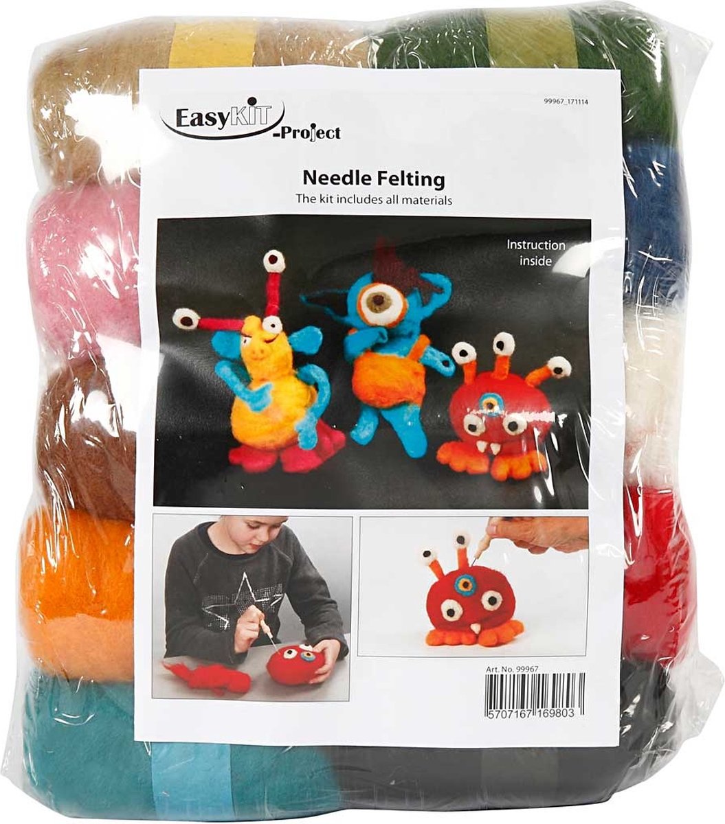 Creativ Firmengruppe Set Nadelfilzen, verschiedene Farben, 1 Set