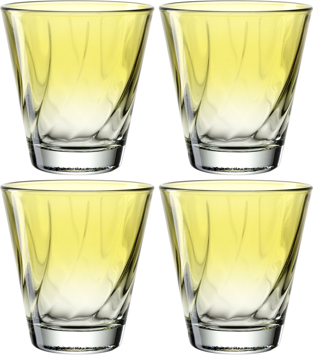 Leonardo Twist Trinkglas 215ml gelb - Set 4