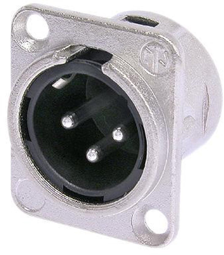 Neutrik NC3MDL1 XLR-Stecker Flanschstecker, Kontakte gerade Polzahl: 3 Silber 1 Stück