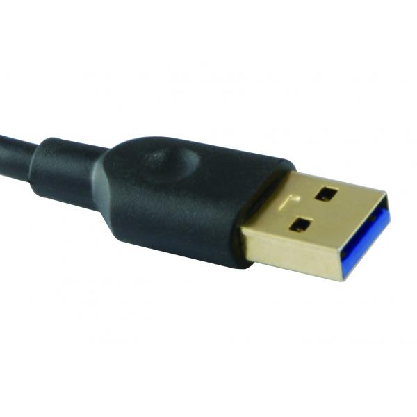 Ausrüstungsausrüstung 128953, 4-Port-USB-Hub, USB 3.2 Gen 1 Typ-A, 5000 Mbits, Schwarz