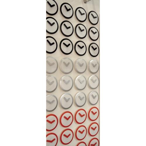 Nächste Zeit Nächstime KLOK 2615 Zw. Fokus, Ø25 cm, Wand, weiße Schwarz