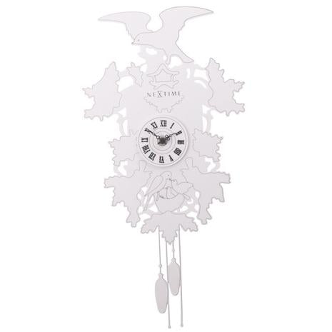 Nächste Zeit Nächste Zeit Klok 2988 Cuckoo Weeble, 41x21 cm, Wand, weiß
