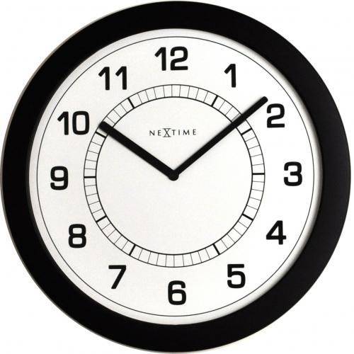 Nächste Zeit Nächstemime KLOK 3045ZW Super Slim, Ø28 cm, Wand, Schwarz