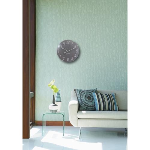 Nächste Zeit Nächste Zeit Klok 3084GS London Arabisch, Ø34,5 cm, Wand, grau weiß