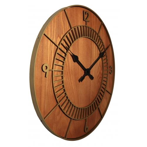 Nächste Zeit Nächstemime KLOK 3113BR Wood rund, Ø50 cm, Wand, braun
