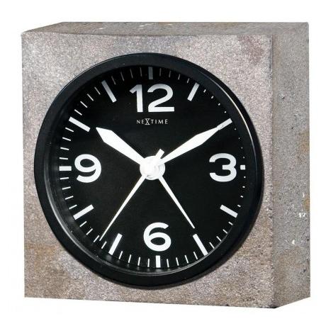 NEXTIME NEXTIME KLOK 5167 Echtzeit Schwermetall, 9,5 x 9,5 x 3,2 cm, Wand, Grau