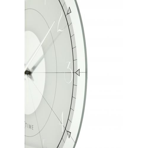 Nächste Zeit Nächstemime KLOK 8125 Fancy Round, Ø43 cm, Wand, weißes Silber