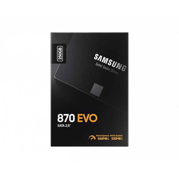 Samsung MZ-77E250B 870 EVO SSD, 250B, 2,5, SATA-3 6 Gbit / s, 3D V-NAND, 512 MB DDR4, 560 550 MB S