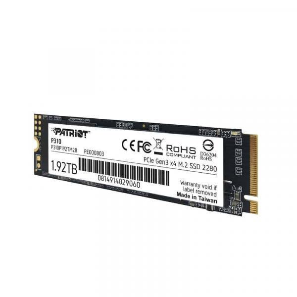Patriot Patriot P310P192TM28P310 P310 SSD, 1920 GB, M.2 2280, Einzelhandel, 2100 1800 MB S, 280K 250K IOPS