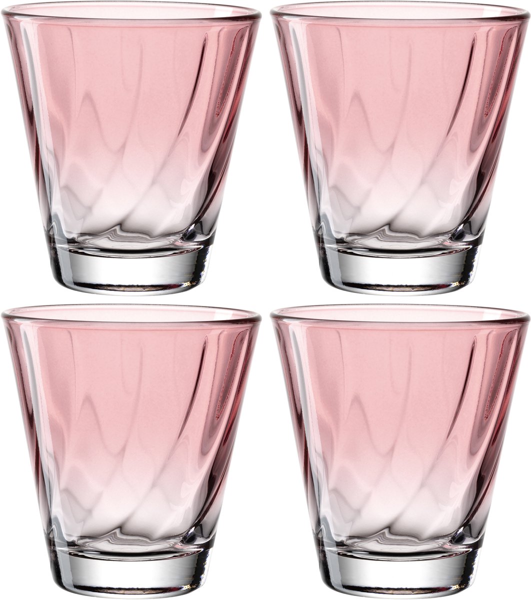 Leonardo Twist Trinkglas 215ml rot - Set 4