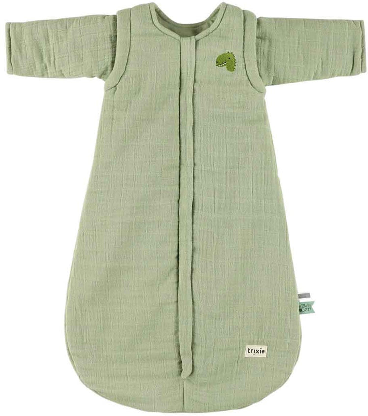 Trixie Schlafsack Babygrün 70cm Bliss Sage Mr. Dino - Autositz geeignet.