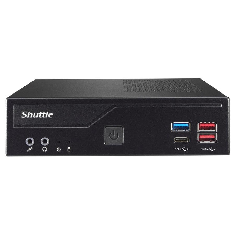 Shuttle Shuttle DH670V2 Mini -PC Barebone, LGA1700, H670, DDR4, 2x HDMI, 2x DP, 2x 2,5 g LAN, 8x USB, 24 7