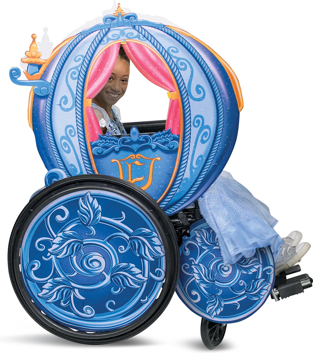 Disguise Disney Princess – Aschenputtel, Disney Princess Kutsche, adaptiver Rollstuhlbezug, Größe Einheitsgröße, Mädchen