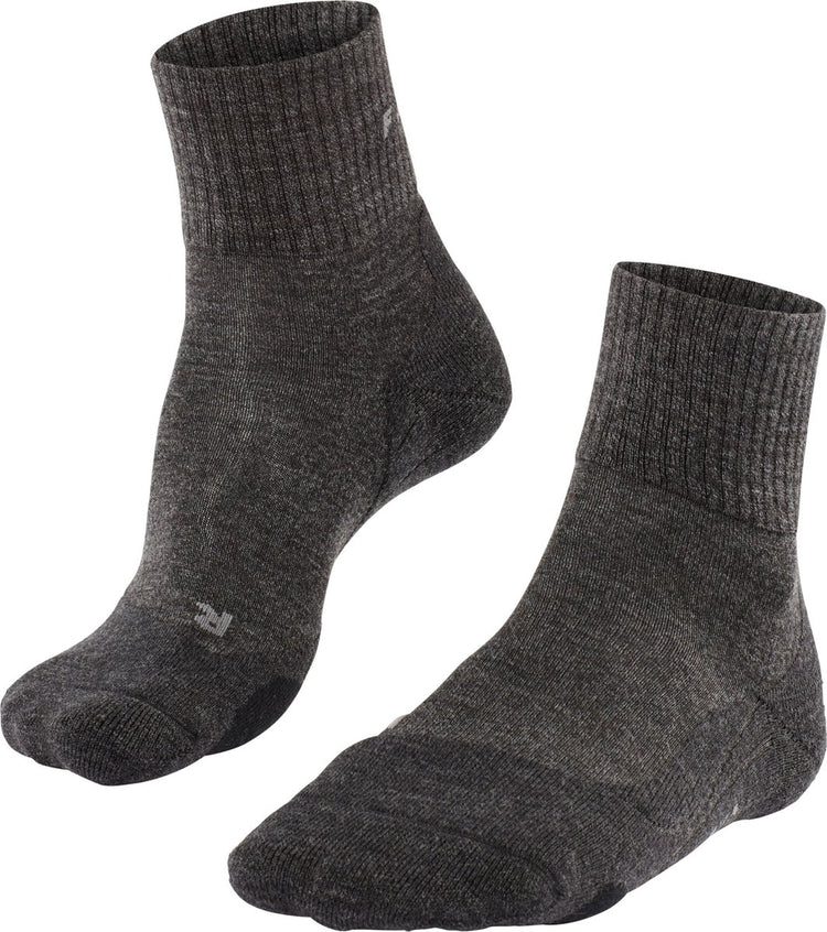 Falke TK2 Wool Short Anti-Blister Wandersocken aus dickem Woll-Funktionsmaterial Herren Grau - Größe 42-43
