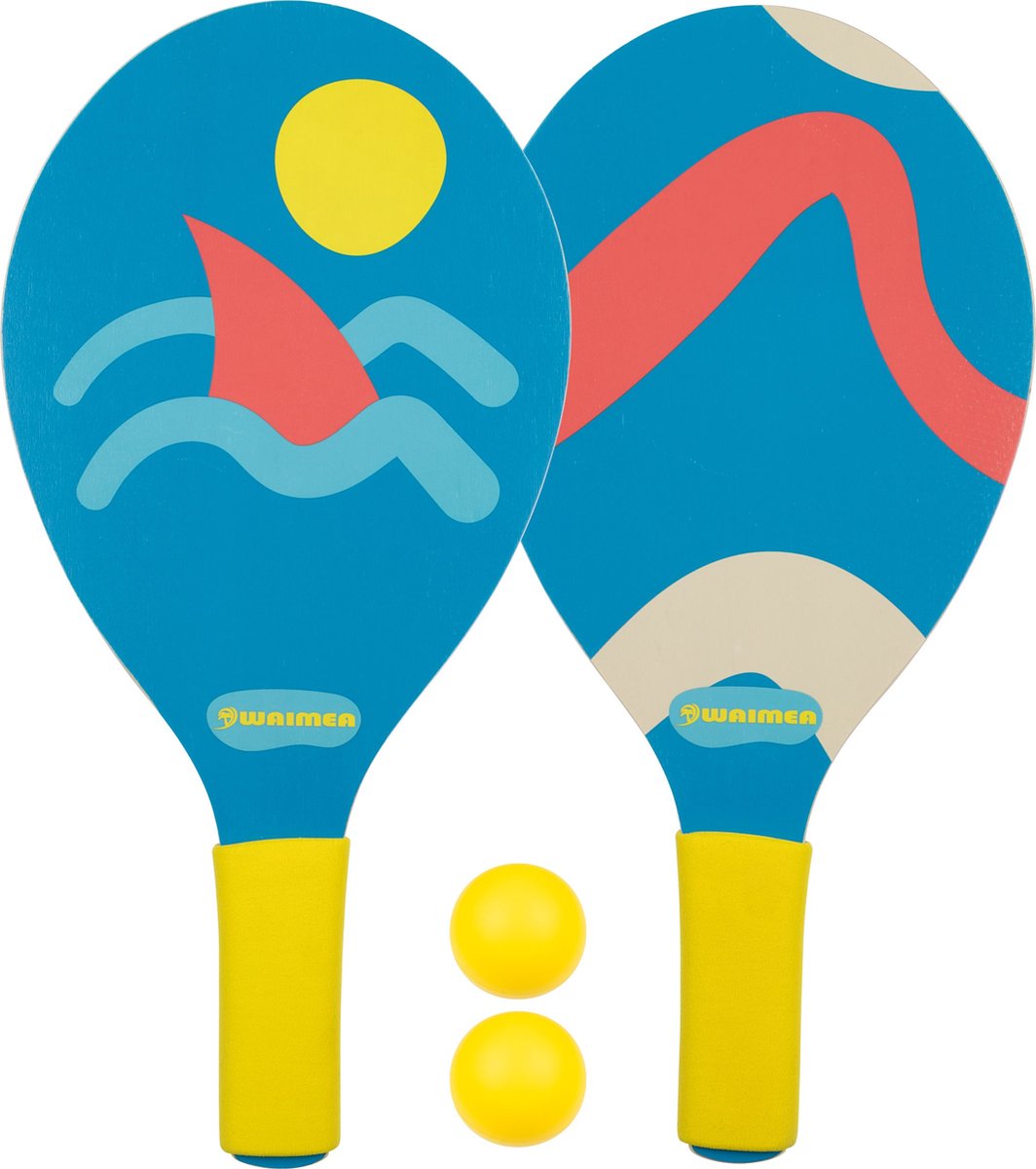 Waimea Beachball-Set – Komplettset – Holz – Blau Gelb – ab 3 Jahren