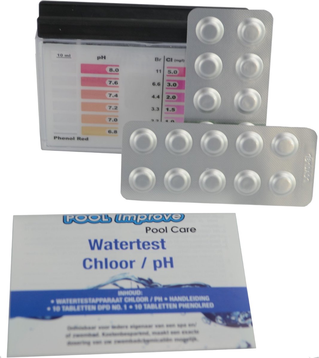 Sommerspaß -Test für den Startsatz Messung des Chlor- und pH -Werts