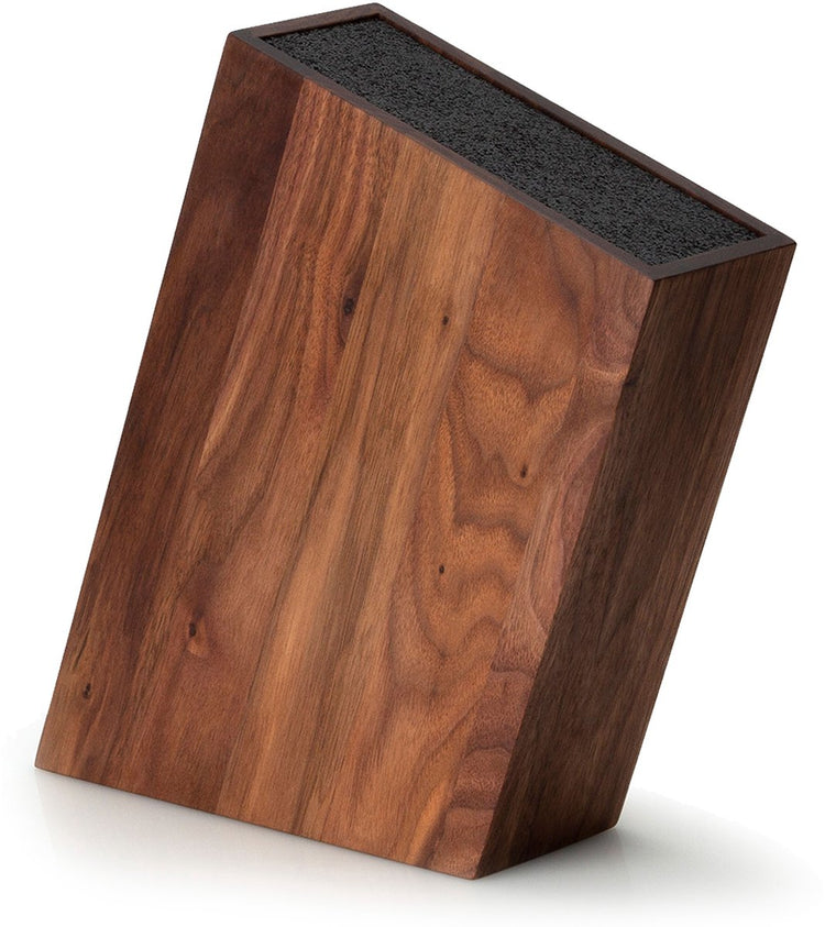 Continenta Messerblock aus Holz – Walnuss – 28,5 x 19 x 8 cm – Messer nicht im Lieferumfang enthalten
