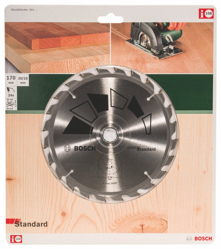 Bosch Kreissägeblatt Standard - 170 x 20 x 2,2 mm - 24 Zähne