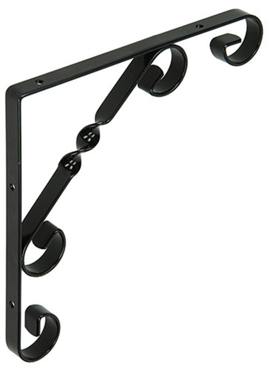 1014757 - Rustikal gedrehte Konsolensohle schwarz 200x200x13mm | 12 Stück