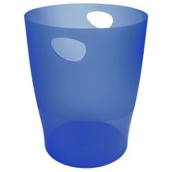 Abfallbehälter exacompta ecobin ozeanblau, transparent 15 l