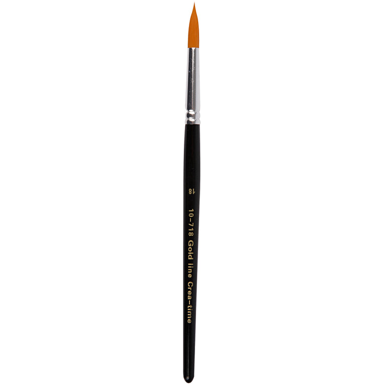 Creativ Company Gold Line Pinsel, Dim 18, L: 20 cm, B: 7 mm, rund, 6 Stück 1 Box
