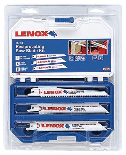 Lenox reciprocating saw blade set for wood and metal | 15-teilig – 1073415 kg