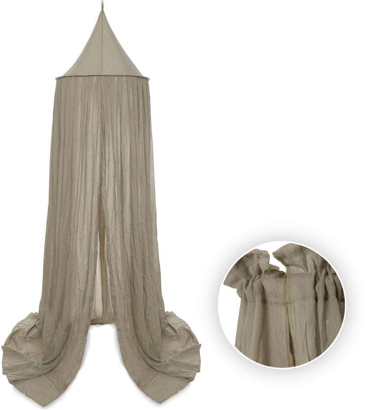 Jollein Moskitonetz Vintage – Olivgrün – Moskitonetz Baby, Baldachin – 245 cm