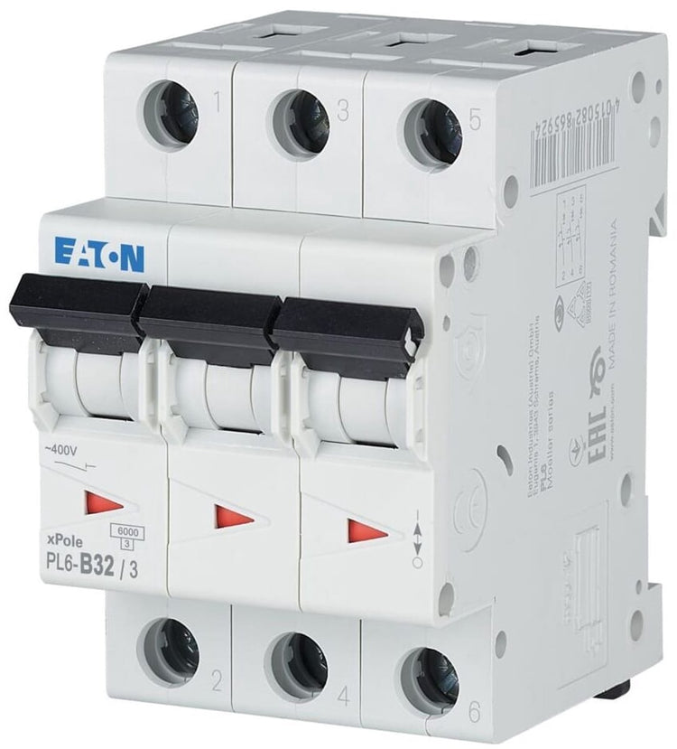 Eaton Installationsschutzschalter 3p 32a - PL6-B32 3 - Typ B