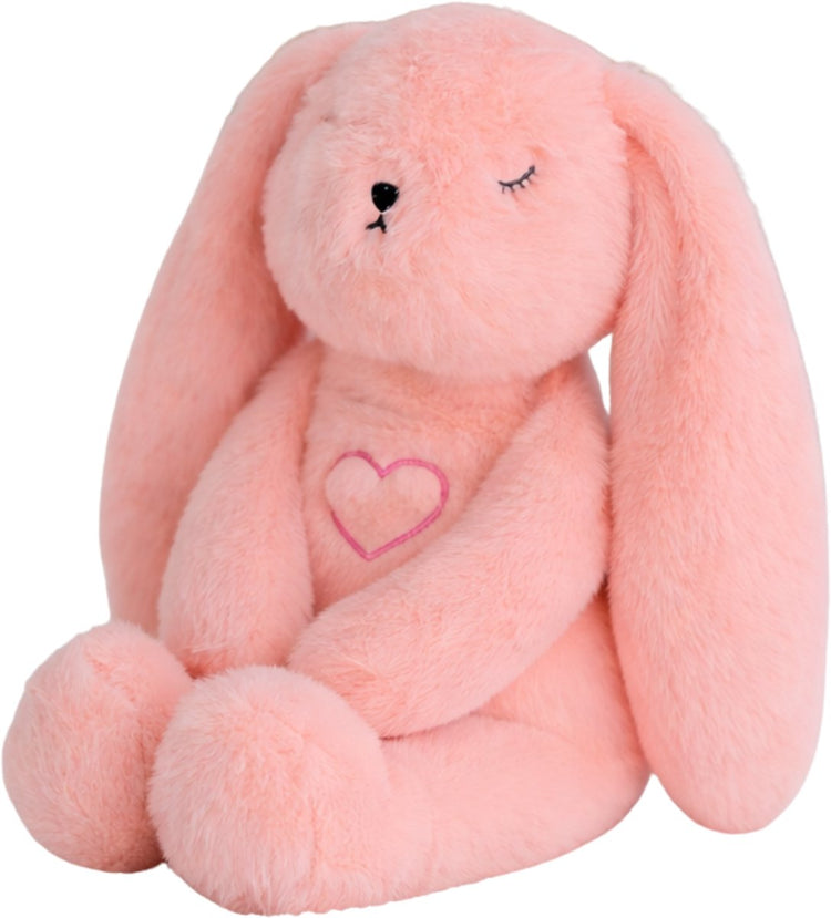 Lulla Puppe Lulla Hase schlafendes Kuscheltier rosa – mit natürlicher Herzschlagatmung – Einschlafhilfe – wirkt bis zu 12 Stunden – hypoallergen waschbar – für Baby, Frühchen