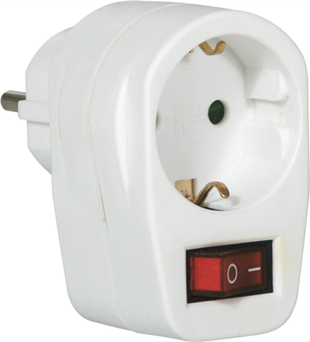 Scanpart-Durchgangsstecker mit Schalter - einzeln - mit Schutzleiter