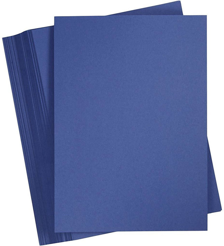 Creativ Company Farbkarton, A4, Blatt 210x297 mm, 180 gr, dunkelblau, 100 Blatt 1 Karton