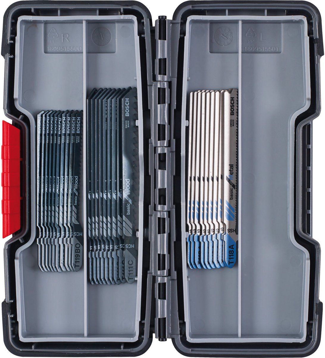 Bosch Zubehör 30-teiliges Set Stichsägeblätter Holz Metall in Toughbox – 2607010903