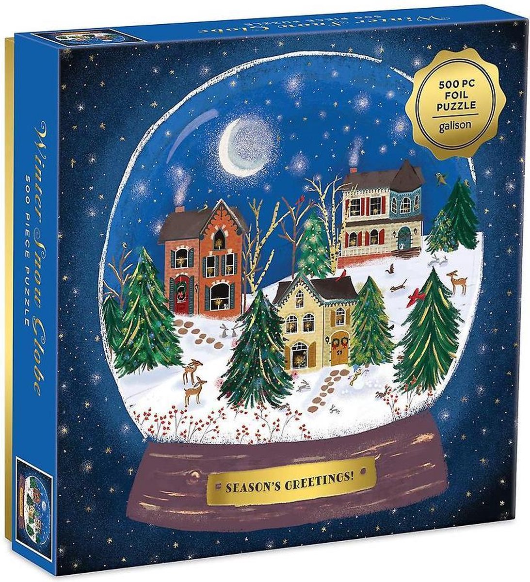 Winter-Schneekugel-Puzzle mit 500 Teilen