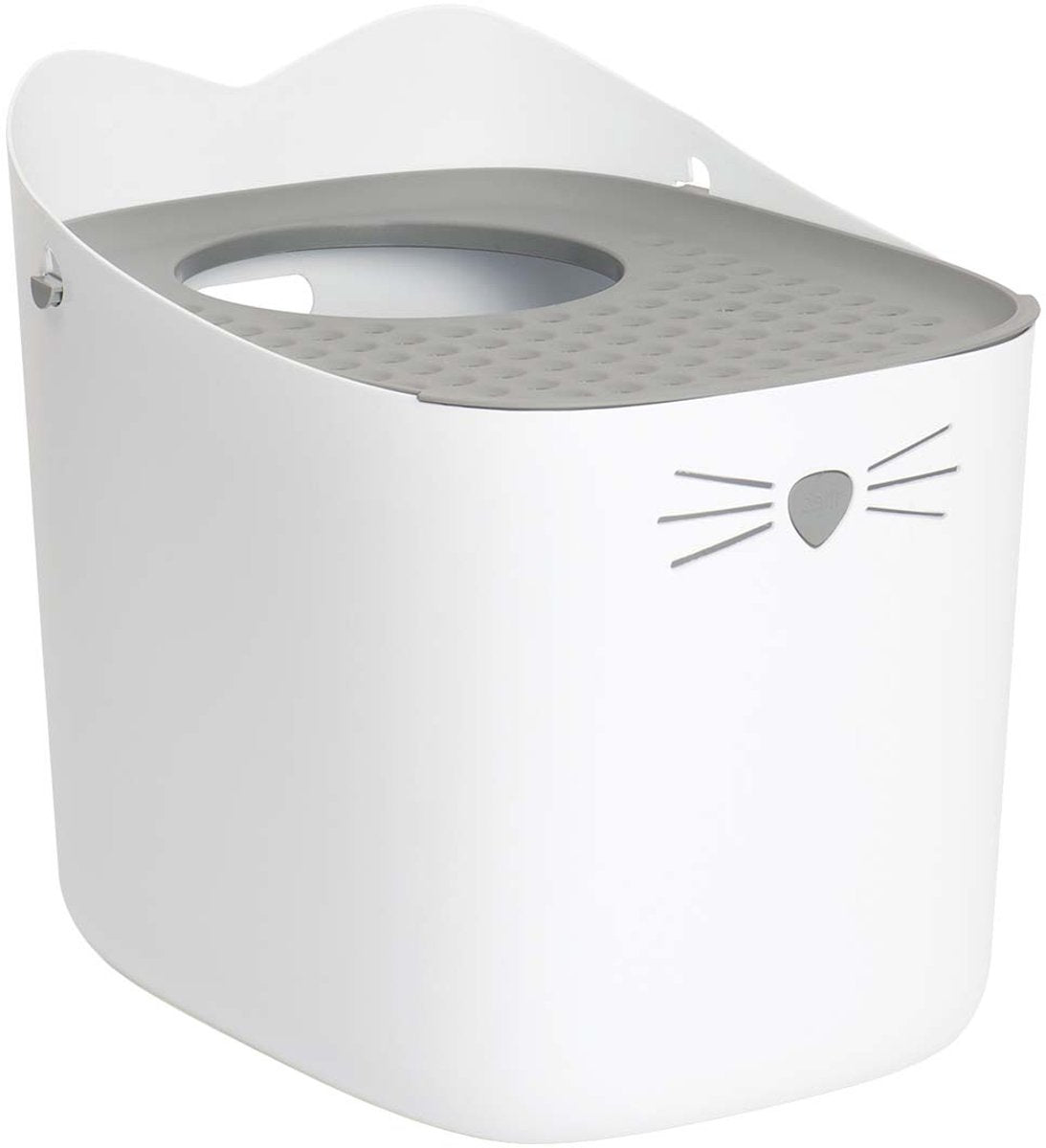 Catit Cat It Top-Entry-Katzentoilette – moderne Toplader-Katzentoilette mit kriechsicherem Deckel und nahtlosem Design – 52 x 41 x 47,5 cm