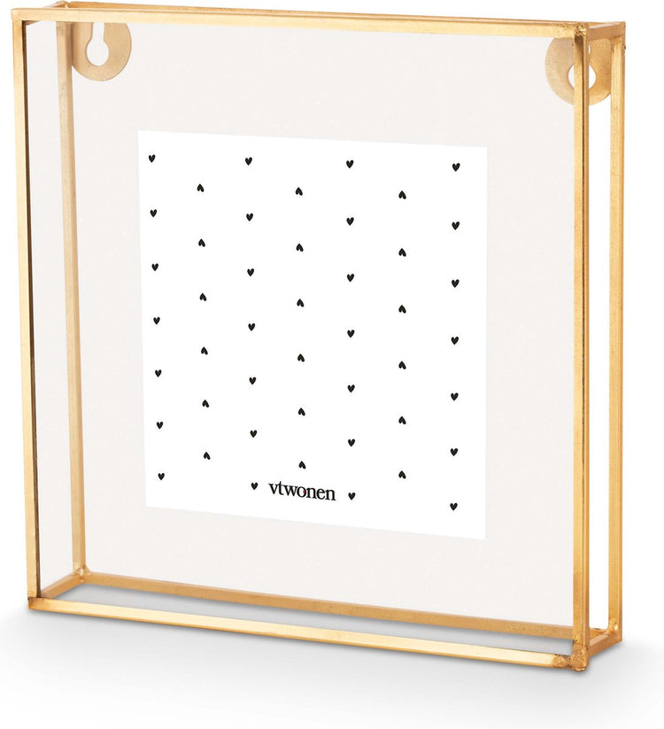 Vtwonen-Fotorahmen – Gold – Metall – 20 x 20 x 3,5 cm