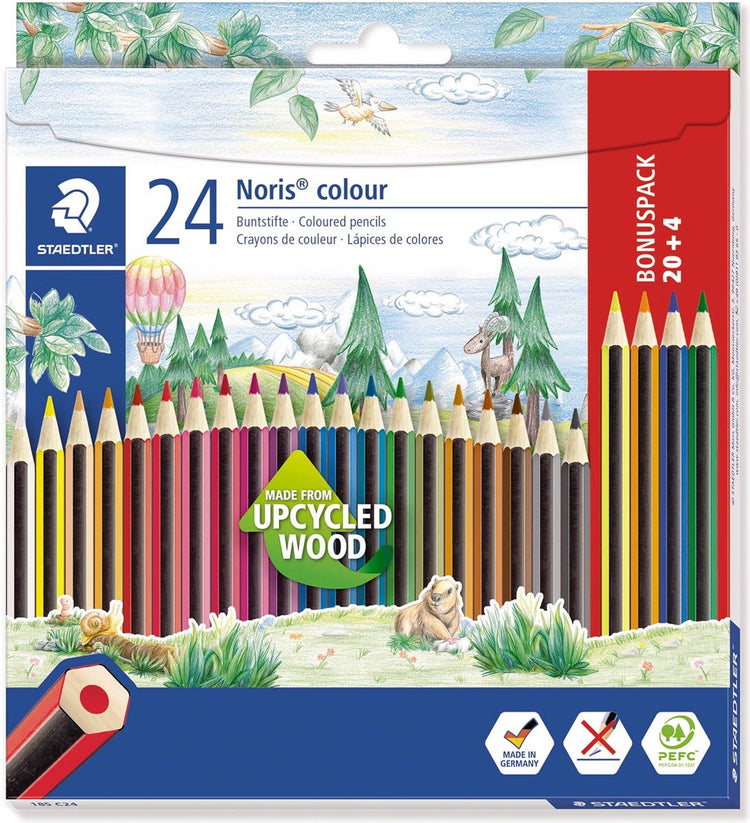 Staedtler Buntstifte Noris Set mit 20 + 4 Farben