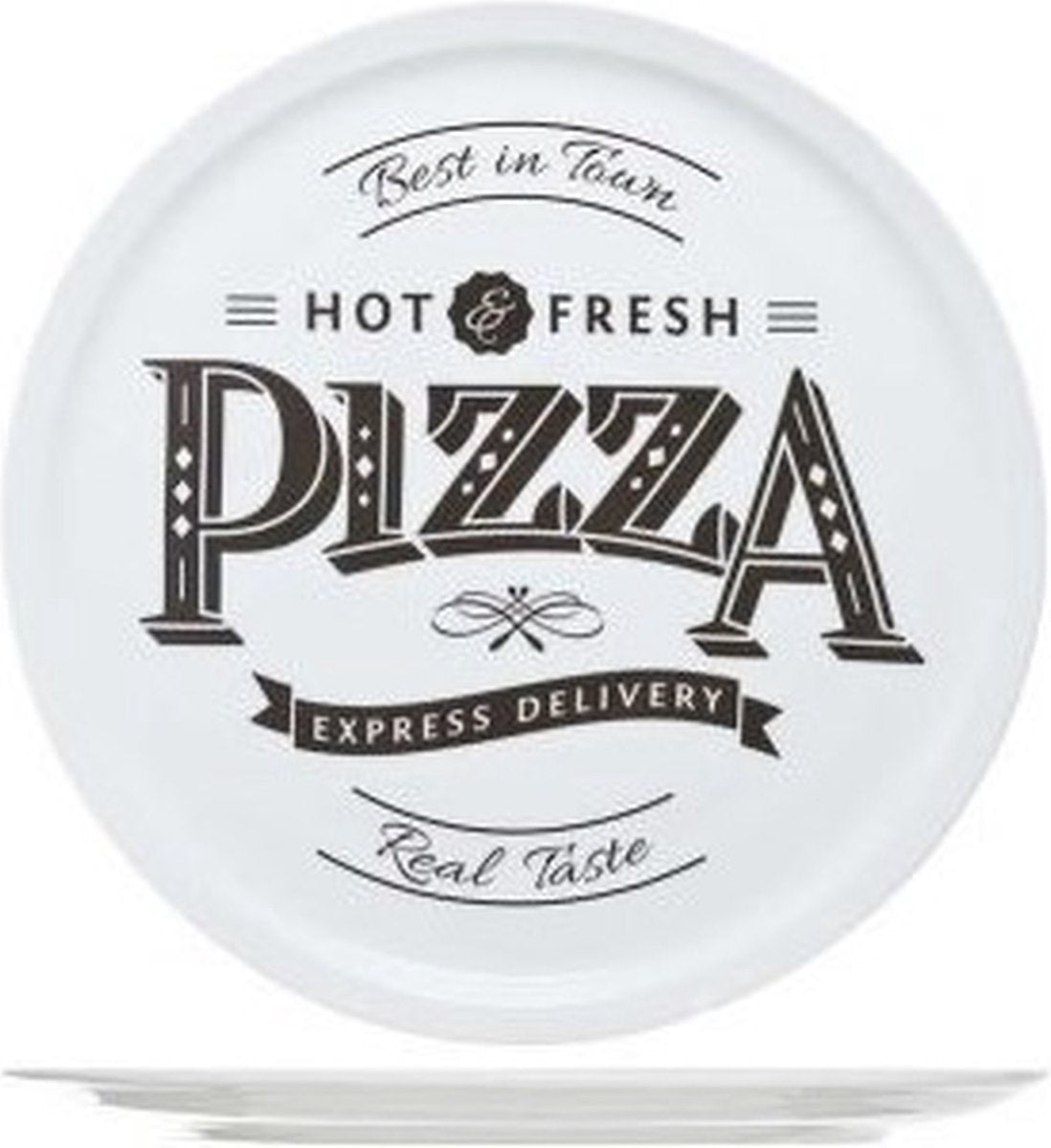 Gemütlicher, trendiger Pizzateller – ø 30 cm – heiß-frische Pizza