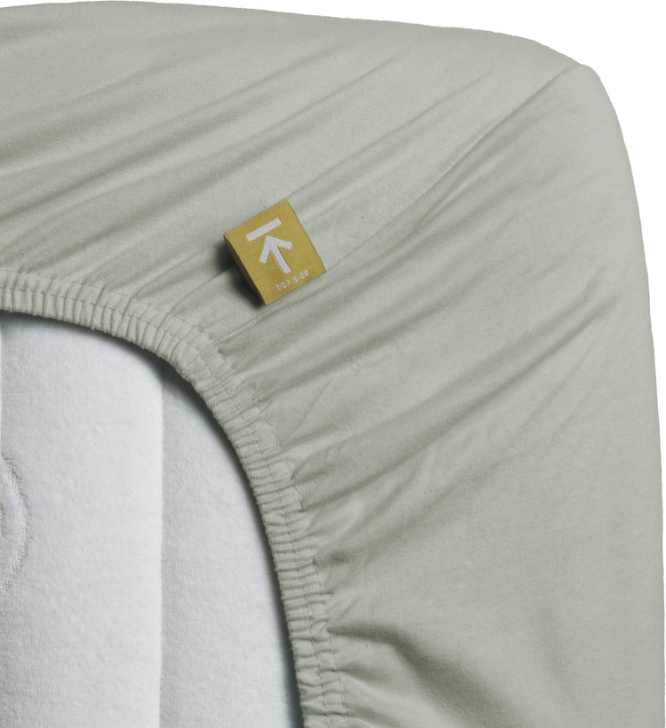 Bettwäschehouse Jersey – Topper-Spannbettlaken – 90 x 200 220 – Graugrün