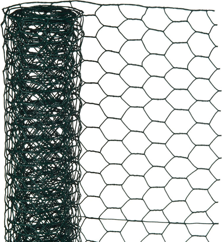 Natur – verzinktes Stahlgeflecht – 10 x 0,5 m – grün – 13 mm Maschenweite