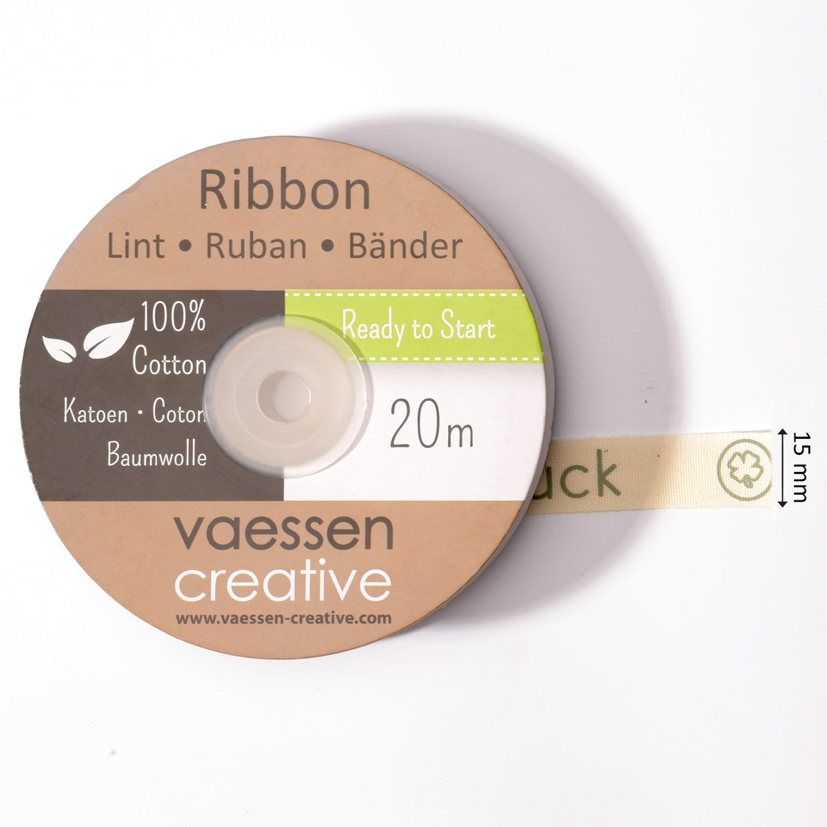 Vaessen creative • Band 20mx15mm de glück