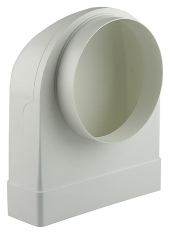 Renson 1006409 - PVC-Eckverbindung gerade rund 90° 7017 weiß ø 150 | 3 Stück